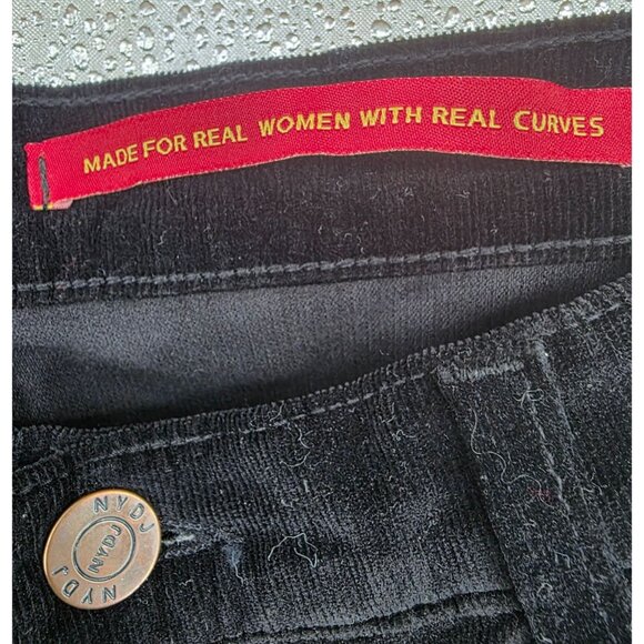 NYDJ Tummy Tuck Jeans Black Corduroy Pants Size 10 - Picture 3 of 7